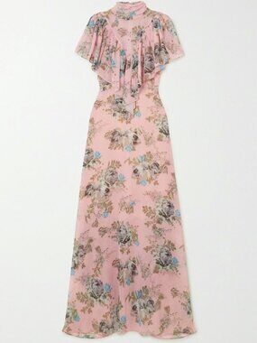 Preen bu Thornton Bregazzi Pink High Neck Floaty Dress